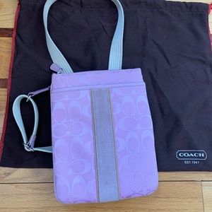 Coach signature cross body bag
